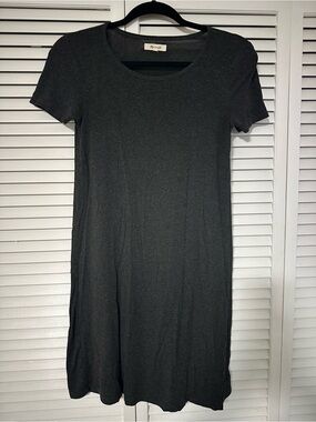 Madewell Charcoal Short Sleeve Mini Dress